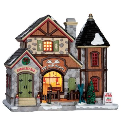 Lemax Village The Red Moose Bar Lighted Building 65093