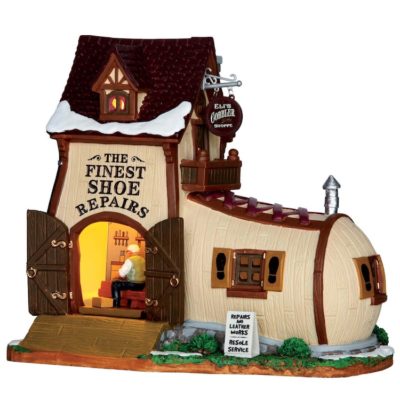 Lemax Village Eli's Cobbler Shoppe Lighted Building 65123