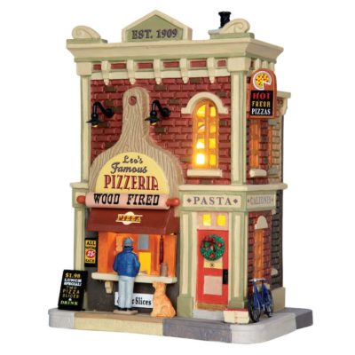 Lemax Village Leo's Famous Pizzeria Lighted Building 65151