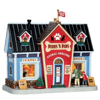 Lemax Village Purrs 'N Paws Lighted Building 65152