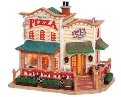 Lemax Village Tony's Pizza Shack Lighted Building 65365
