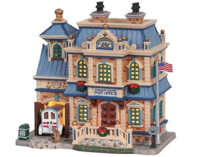 Lemax Village Pleasant Valley Post Office Lighted Building 65370