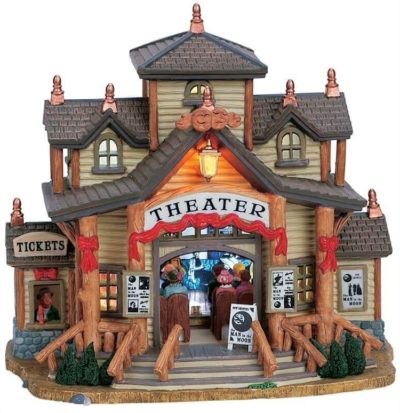 Lemax Village The Wildwood Theater Lighted Building 65389