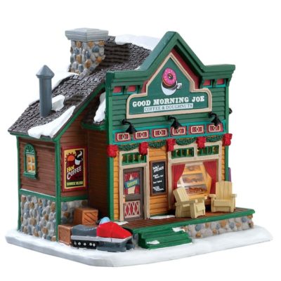 Lemax Village Good Morning Joe Lighted Building 75202