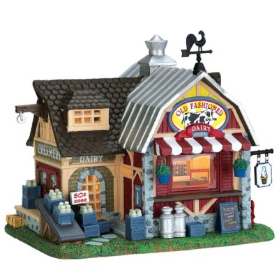 Lemax Village Old Fashioned Dairy Lighted Building 75216