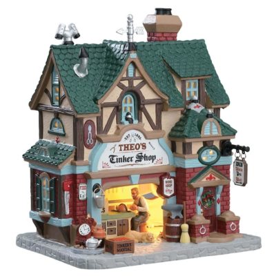 Lemax Village Theo's Tinker Shop Lighted Building 75247