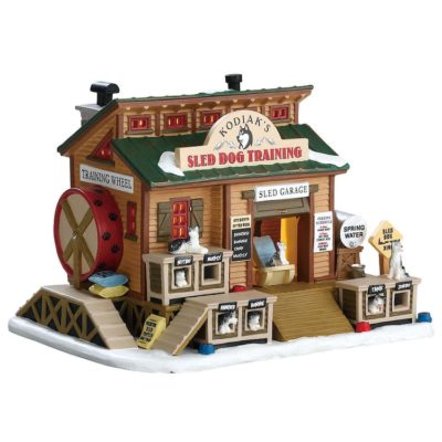 Lemax Village Kodiak's Sled Dog Training Lighted Building 75260