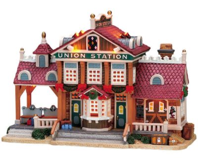 Lemax Village Union Station Lighted Building 75544