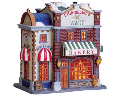 Lemax Village Chiariello's Italian Bakery Lighted Building 75548