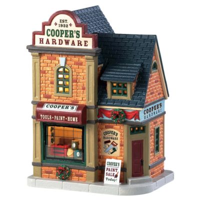 Lemax Village Coopers Hardware Lighted Building 85415