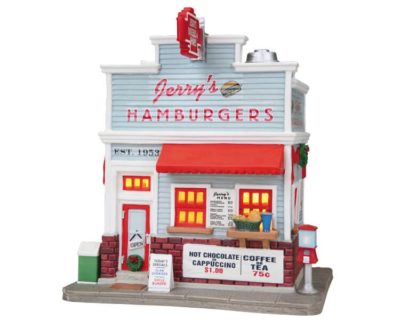 Lemax Village Jerry's Hamburgers Lighted Building 85655