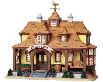 Lemax Village Ranch House Lighted Building 85682