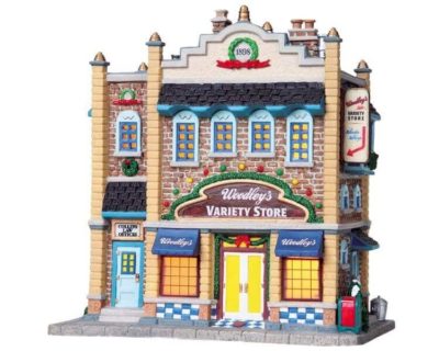 Lemax Village Woodley's Store Lighted Building 85686