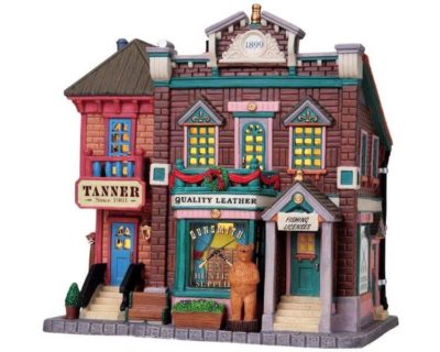 Lemax Village Gunsmith & Tanner Lighted Building 85699