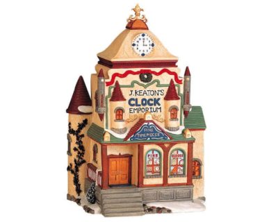 Lemax Village Clock Emporium Lighted Building 95366