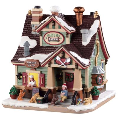 Lemax Village Mary's Pet Bakery Lighted Building 95545