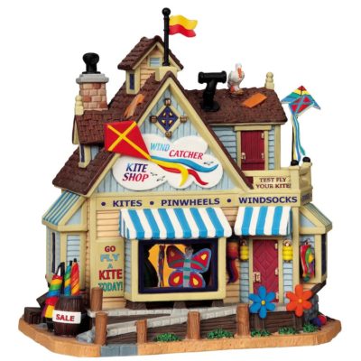 Lemax Village Wind Catcher Kite Shop Lighted Building 95813