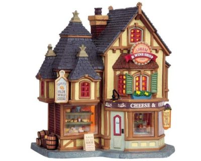 Lemax Village Ye Olde Cheese & Wine Shoppe Lighted Building 95815