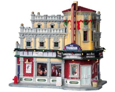 Lemax Village The Tower Theater Lighted Building 95824