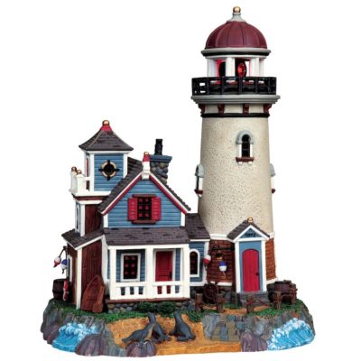 Lemax Village Seal Point Lighthouse Lighted Building 95839