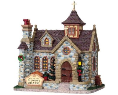 Lemax Village St. Joseph's Chapel Lighted Building 95841