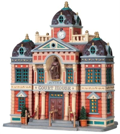 Lemax Village Court House Lighted Building 95860