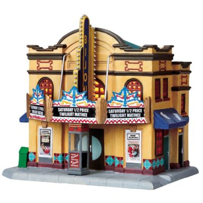 Lemax Village Bijou Theater Lighted Building 95884