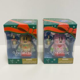 Disney Vinylmation Mickey and Minnie Christmas 2012 Set Nrfb