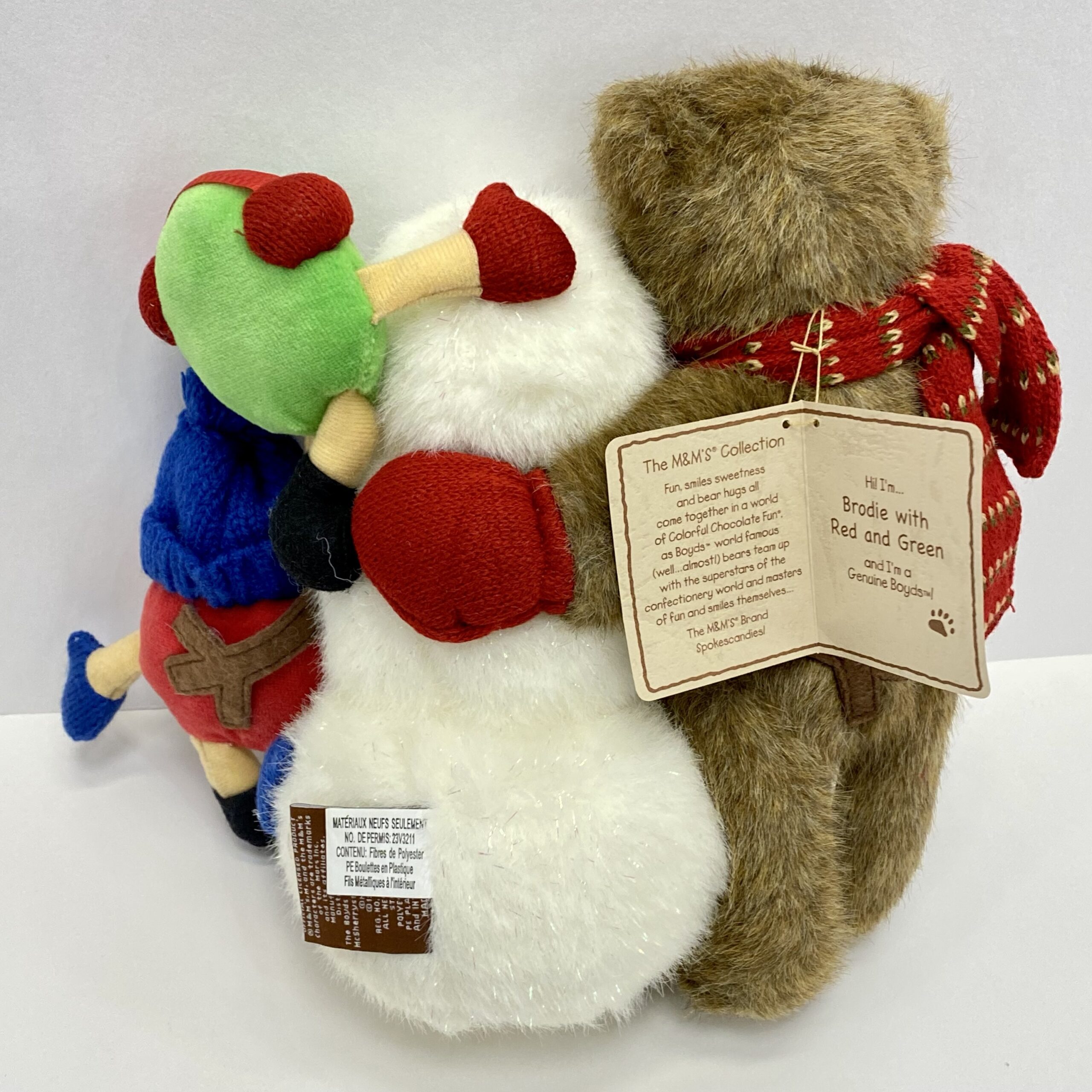 Boyds Bears M M Exclusive Brodie w red green 10 Plush NOS w