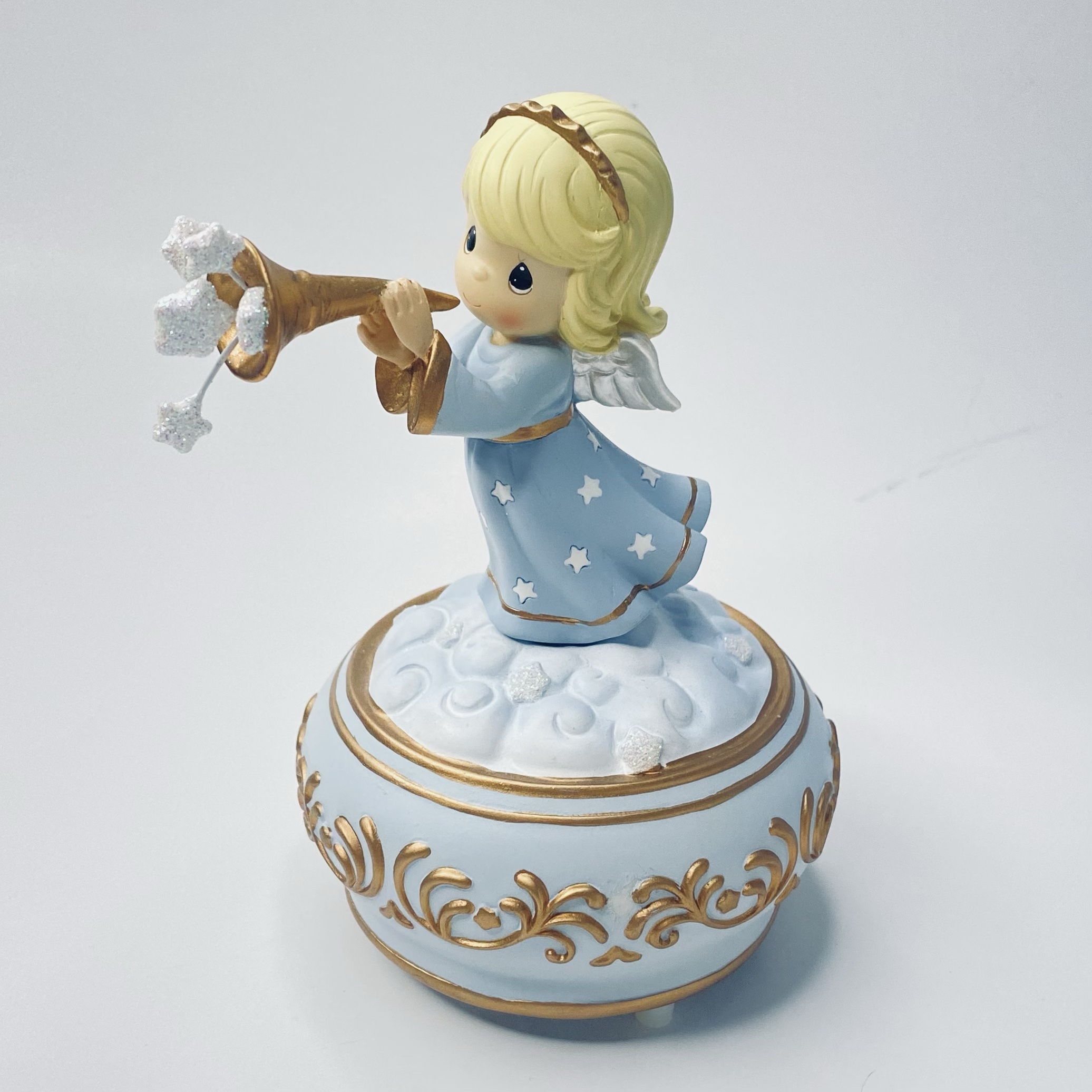Girl with Snowflake - Precious Moments Rotating Musical Figurine