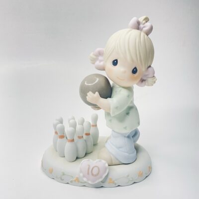 Precious Moments Growing In Grace Girl Bowling Age 10 Figurine 183873