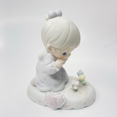 Precious Moments Growing In Grace Girl With Flowers Age 3 Figurine 136220