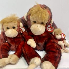 Ty Large Beanie Baby Schweetheart Plush Monkey Set Family Lot/ 3