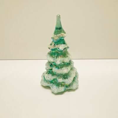 Iridescent Snow Flocked Christmas Tree 6.5” Beautiful!