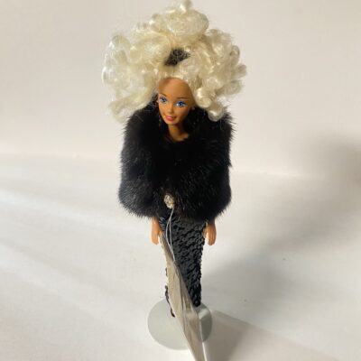 RARE Vtg Lara's Black Diamond Mink Fur Coat Barbie Doll Orig Box - Image 3