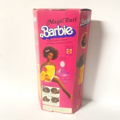 Vtg Mattel 1981 AA Magic Curl Barbie Doll African American Steffi Face NRFB #3989 - Image 2