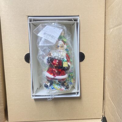 Christopher Radko Blown Glass Santa Claus 2000 Christmas Ornament Orig Box - Image 2