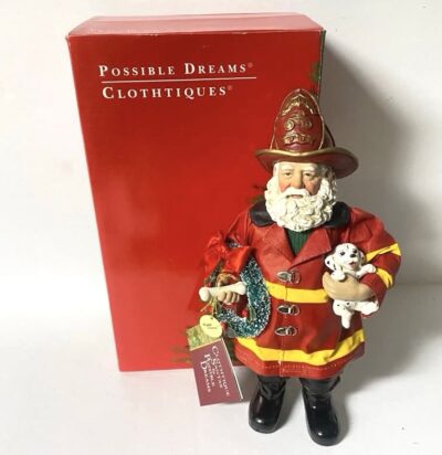 Possible Dreams CLOTHTIQUE 10” Santa A Welcome Visit 713114