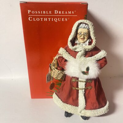 Possible Dreams CLOTHTIQUE Mrs Claus Red Coat 10” Santa 713078