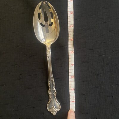 Reed & Barton Savannah Sterling Silver Flatware Pierced Table Spoon - Image 2