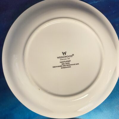 Wedgwood Nantucket Geo Davis Basket Weave Soup Salad Cereal 7” Bowl Set 4 England 1986 NM-M - Image 6