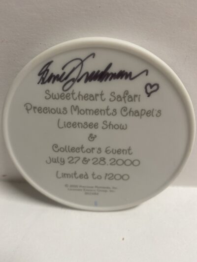 2000 Precious Moments Sweetheart  Safari Collector Medallion SIGNED 802484 - Image 2