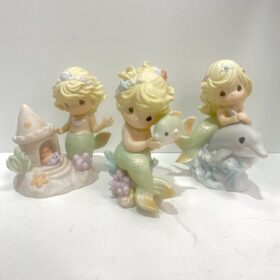 2002 Precious Moments Sea of Friendship Series Mermaid Set/ 3 RARE