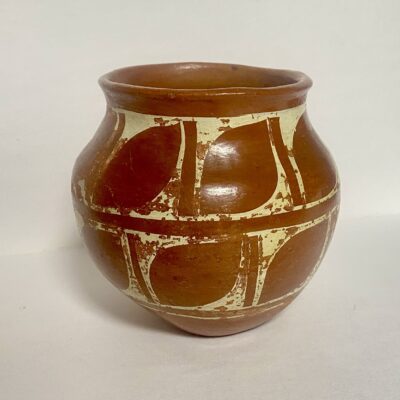 Vtg Pueblo Redware Native American Handmade Pottery Jar