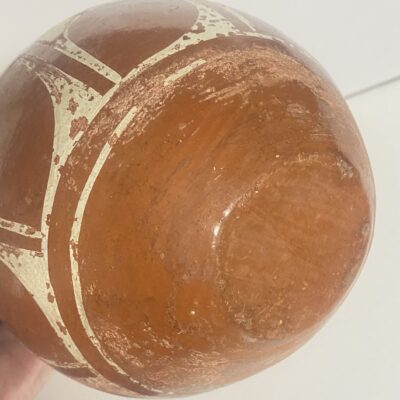 Vtg Pueblo Redware Native American Handmade Pottery Jar - Image 3