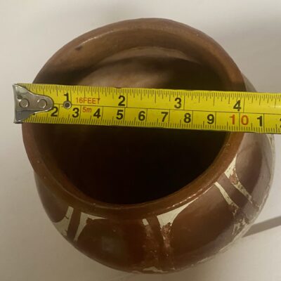 Vtg Pueblo Redware Native American Handmade Pottery Jar - Image 5