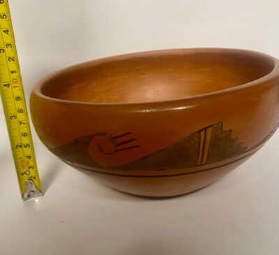Vtg Hopi Pueblo Native American Pottery Roberta Silas 8”x 4” Bowl Signed Handmade - Image 3