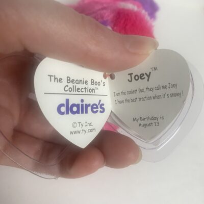 Ty Beanie Boo Claire Exclusive Joey Fox Stuffed Plush MWMT - Image 2