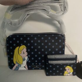 Disney Kate Spade New York Alice in Wonderland Crossbody Handbag w/ Card Holder NEW