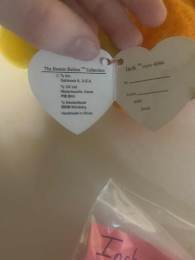 RARE Ty Beanie Babies Inch worm Stuffed Plush MWMT 4044 - Image 3